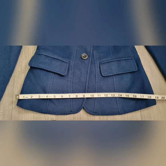 Peruvian Connection Baby Alpaca &  Wool Blend Navy Blue & Purple Blazer, Women 4 - Picture 7 of 16